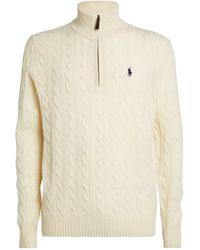 Ralph Lauren - Wool-cashmere Cable-knit Sweater - Lyst