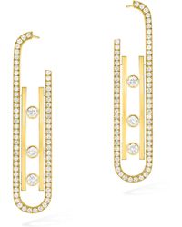 Messika - Yellow Gold And Diamond Move 10th Birthday Earrings - Lyst