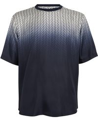 Giorgio Armani - Silk Ombre Chevron Print Shirt - Lyst