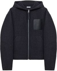 Loewe - Wool-Silk Tweed Hooded Jacket - Lyst