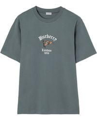 Burberry - Cotton Check Flag T-Shirt - Lyst