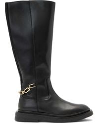 AllSaints - Embellished Escher Knee-High Boots - Lyst