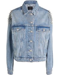 all saints pink denim jacket