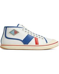 Bottega Veneta - Canvas Leather-Trim Eliot Sneakers - Lyst