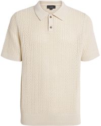Vince - Cotton Crochet Knit Polo Shirt - Lyst