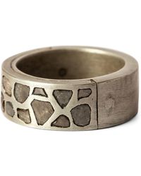 Parts Of 4 - Acid-treated Sterling Silver And Mega Pavé Diamond Sistema Ring 9mm - Lyst
