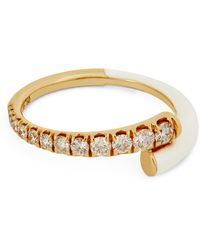 Melissa Kaye - Diamond And Enamel Lola Ring - Lyst