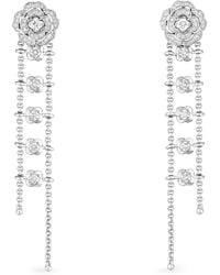 CHANEL - And Diamond Camélia Transformable Earrings - Lyst