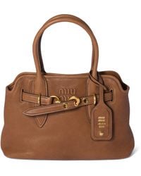 Miu Miu - Nappa Leather Aventure Top-Handle Bag - Lyst