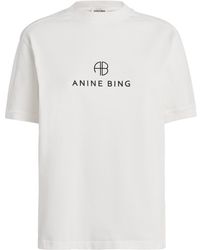 Anine Bing - Cotton Monogram T-Shirt - Lyst