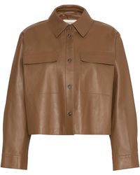 Weekend by Maxmara - Leather Cropped Jacket - Lyst