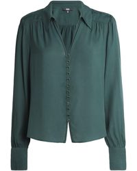 PAIGE - Collared Long-Sleeve Blouse - Lyst