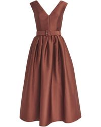 Roland Mouret - Taffeta Midi Dress - Lyst