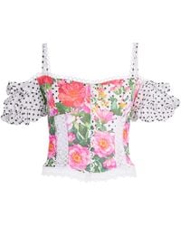 Charo Ruiz - Floral Carmesi Crop Top - Lyst