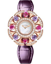 BVLGARI - Rose, Diamond, Amethyst And Rubellite Divas' Dream Watch - Lyst
