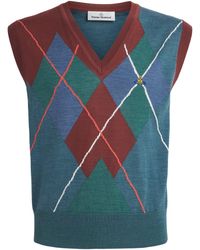 Vivienne Westwood - Wool-Cotton Argyle Sweater Vest - Lyst