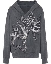 Balmain - Embroidered Dragon Hoodie - Lyst