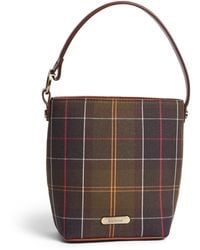 Barbour - Mini Tartan Cedar Bucket Bag - Lyst