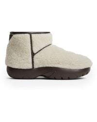 Bottega Veneta - Mini Shearling Snap Ankle Boots - Lyst