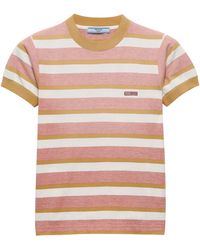 Prada - Cotton Bayadere Stripe T-Shirt - Lyst
