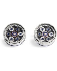 Tateossian - Palladium-Plated Septa Gear Cufflinks - Lyst