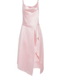 Acne Studios - Satin Layered Midi Dress - Lyst
