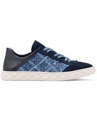 Jimmy Choo - Diamond Light Flex Suede-Leather Sneakers - Lyst