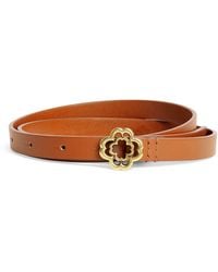 Maje - Leather Logo Thin Belt - Lyst
