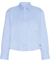 Weekend by Maxmara - Cotton Cropped Shirt - Lyst