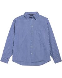 Balenciaga - Cotton-Blend Striped Shirt - Lyst