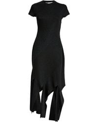 Stella McCartney - Knitted Asymmetric Midi Dress - Lyst