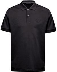 Prada - Cotton Piqué Polo Shirt - Lyst