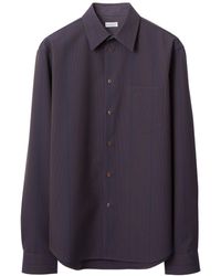 Burberry - Wool Striped Shirt - Lyst