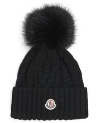 Moncler - Cashmere Blend Beanie With Pom Pom - Lyst