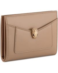 BVLGARI - Leather Serpenti Forever Folded Card Holder - Lyst