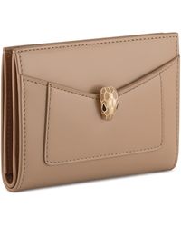 BVLGARI - Leather Serpenti Forever Folded Card Holder - Lyst