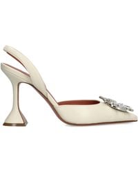 AMINA MUADDI - Leather Begum Slingback Pumps 95 - Lyst