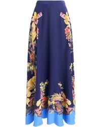 Etro - Silk Floral Paisley Print Maxi Skirt - Lyst