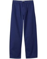 Miu Miu - Cotton Gabardine Straight Trousers - Lyst
