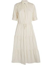 Polo Ralph Lauren - Short-sleeve Gathered Elia Midi Dress - Lyst