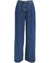 FRAME - Drawstring Wide-Leg Jeans - Lyst