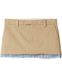 Miu Miu - Cotton Chino Mini Skirt - Lyst