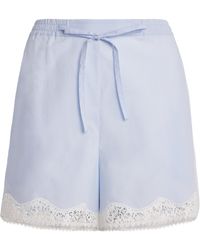 Sandro - Cotton Lace-Detail Shorts - Lyst