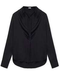 Loewe - Silk-Blend Satin Blouse - Lyst