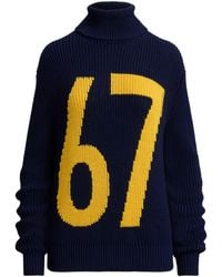 Ralph Lauren - Intarsia-Knit Cotton-Silk Roll Neck - Lyst