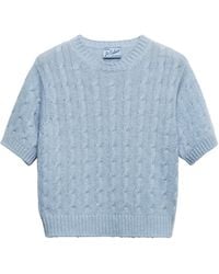 Prada - Cashmere Cable-Knit Sweater - Lyst