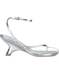 Jonathan Simkhai - Metallic Leather Kelsey Heeled Sandals 75 - Lyst