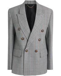 Victoria Beckham - Virgin Wool Check Blazer - Lyst