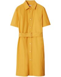 Burberry - Cotton-blend Ekd Shirt Dress - Lyst