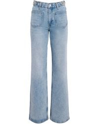 Maje - Chain-Detail High-Rise Straight Jeans - Lyst